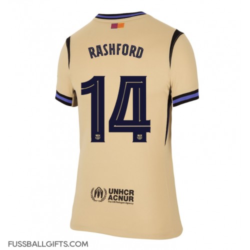 Barcelona Marcus Rashford #14 Fußballbekleidung Auswärtstrikot Damen 2025-26 Kurzarm